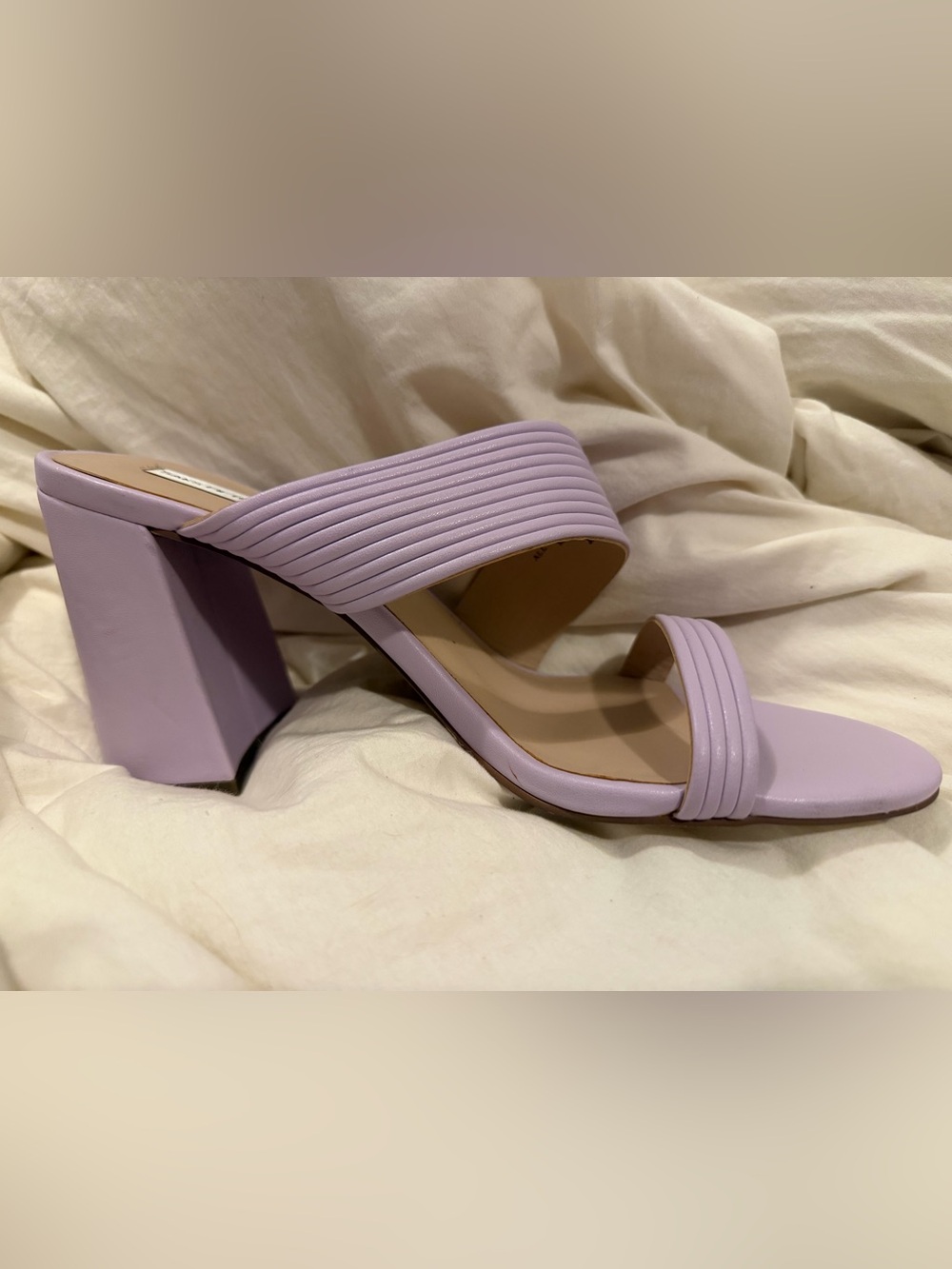 Saks Fifth Avenue Ryland Lilac Chunky Heel Slide Sandals - Women's